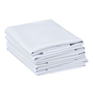 6 Pack Polyester Napkins for Wedding Restaurant Party 18x18 Inch White